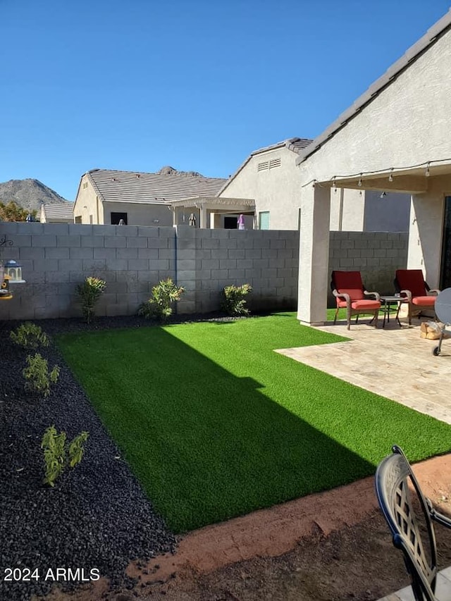 view of yard featuring a patio