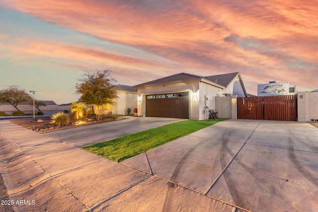 view of front facade featuring a garage