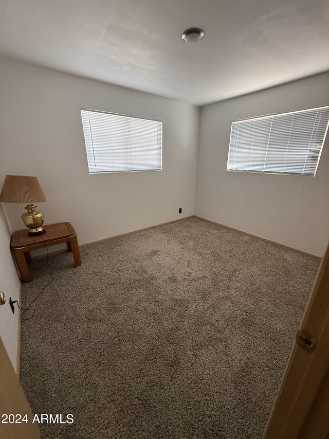 unfurnished room with carpet flooring