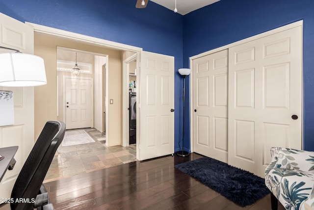 office featuring wood finished floors