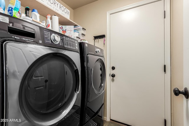 laundry area with washer and dryer and laundry area