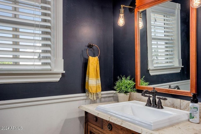 bathroom featuring vanity