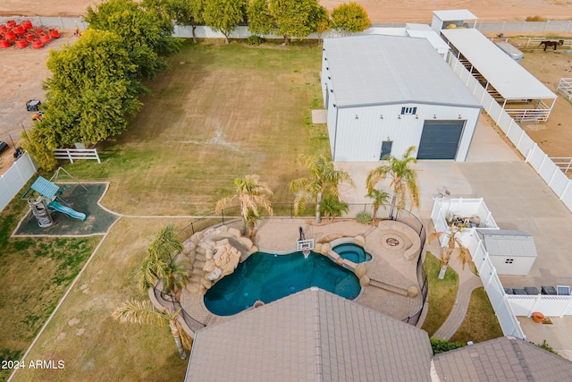 birds eye view of property