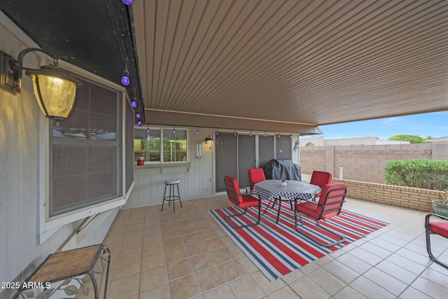 view of patio / terrace with fence