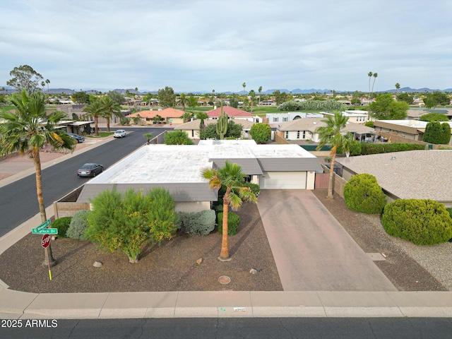 aerial view featuring a residential view