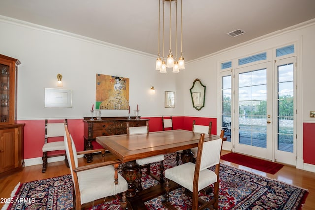 19125 N Lower Territory Rd, Prescott, AZ 86305 - dining space featuring wood finished floors and ornamental molding