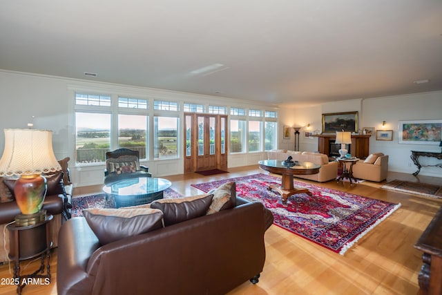 19125 N Lower Territory Rd, Prescott, AZ 86305 - living area with wood finished floors and crown molding