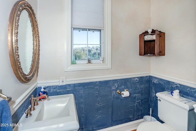 19125 N Lower Territory Rd, Prescott, AZ 86305 - bathroom with a wainscoted wall and toilet
