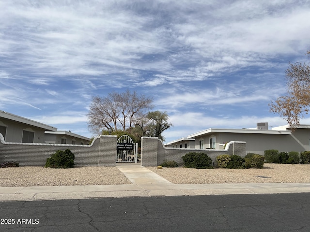 view of single story home