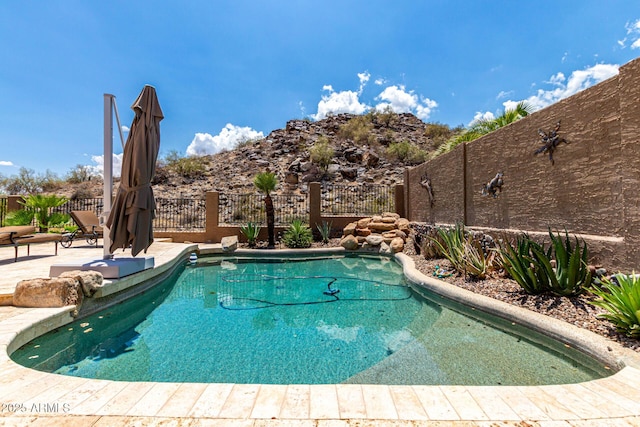 14058 S 24th Way, Phoenix, AZ 85048 - view of swimming pool with a fenced backyard and a patio