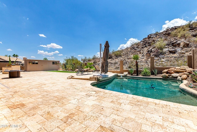 14058 S 24th Way, Phoenix, AZ 85048 - view of pool with a patio area and a mountain view