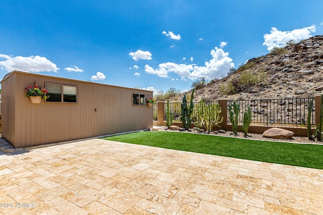 14058 S 24th Way, Phoenix, AZ 85048 - fenced backyard featuring a patio