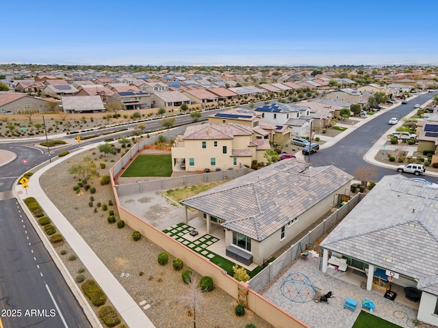 aerial view featuring a residential view