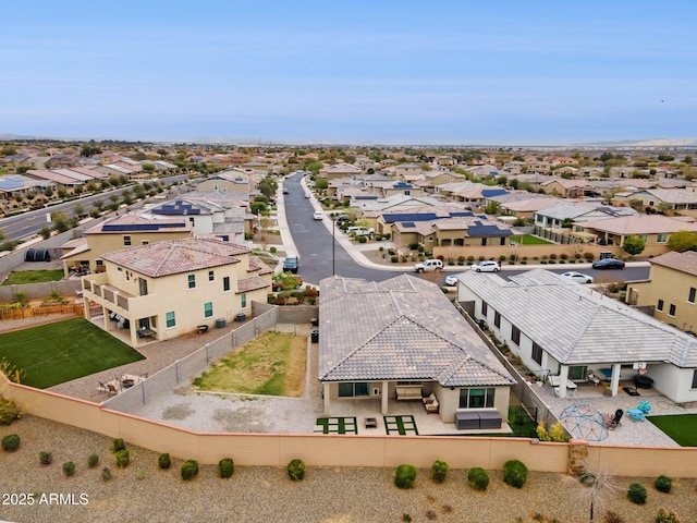 aerial view with a residential view