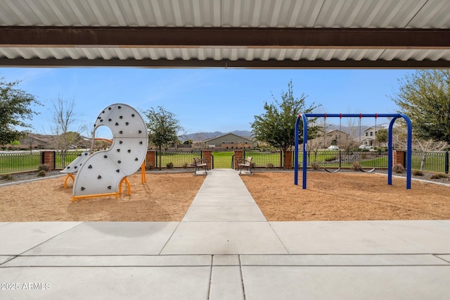 community playground featuring fence