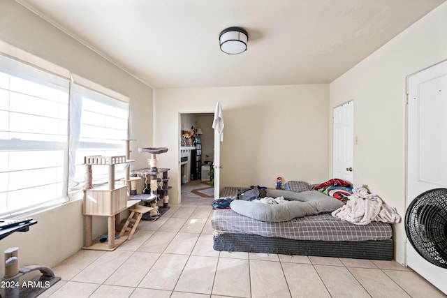 view of tiled bedroom