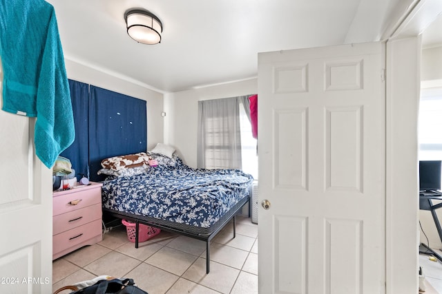 view of tiled bedroom