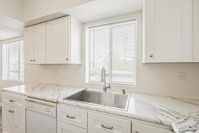 4554 E Paradise Village Pkwy N Unit 249, Phoenix, AZ 85032 - kitchen featuring white cabinets, a sink, and dishwasher