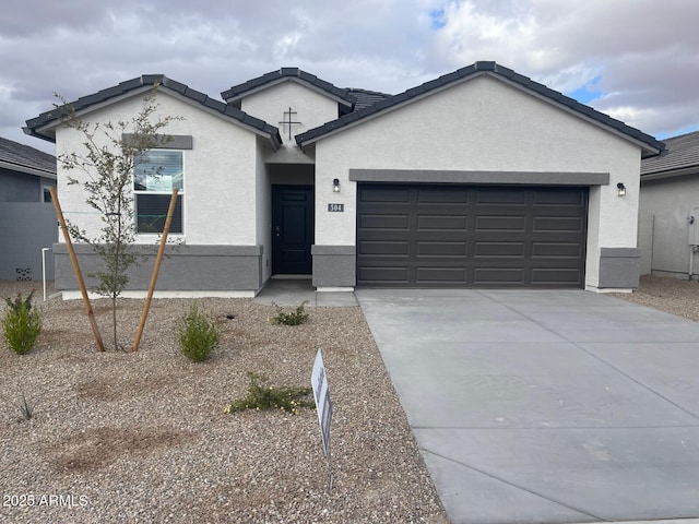 view of front of home featuring a garage