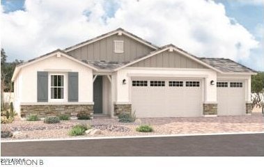 craftsman-style home featuring a garage