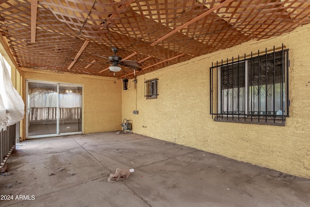 view of patio / terrace with ceiling fan