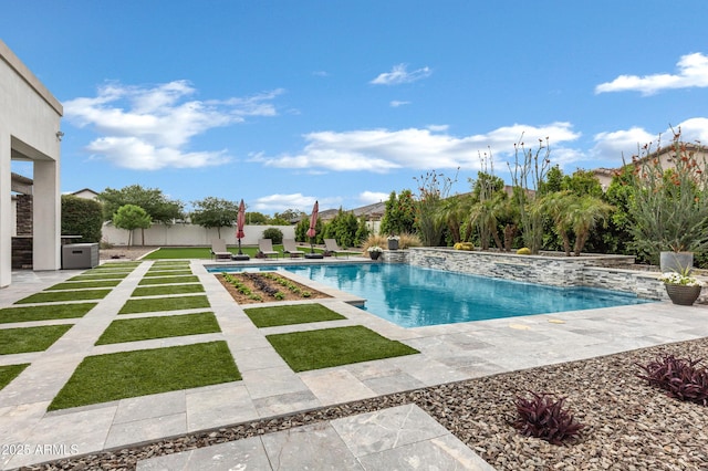 12228 E Wood Dr, Chandler, AZ 85249 - view of pool featuring a fenced in pool, a patio, and a fenced backyard