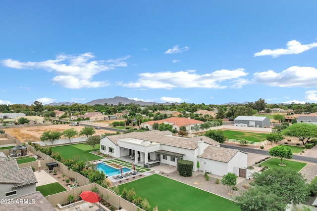 12228 E Wood Dr, Chandler, AZ 85249 - aerial view featuring a mountain view and a residential view