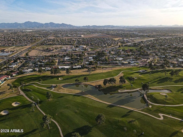 aerial view featuring a mountain view