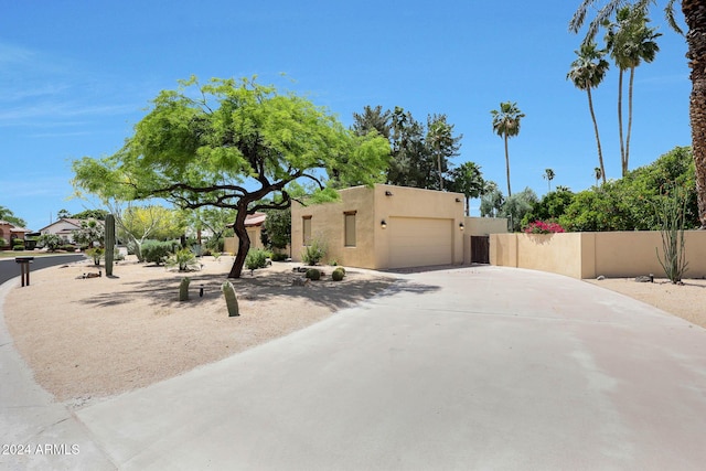 exterior space featuring a garage