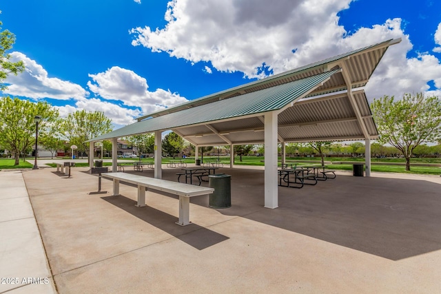 view of community featuring a gazebo