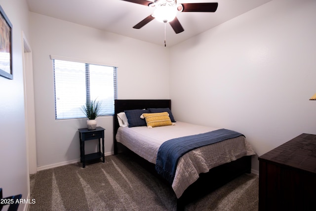 1364 W Spine Tree Ave, Queen Creek, AZ 85140 - bedroom with carpet floors, baseboards, and a ceiling fan