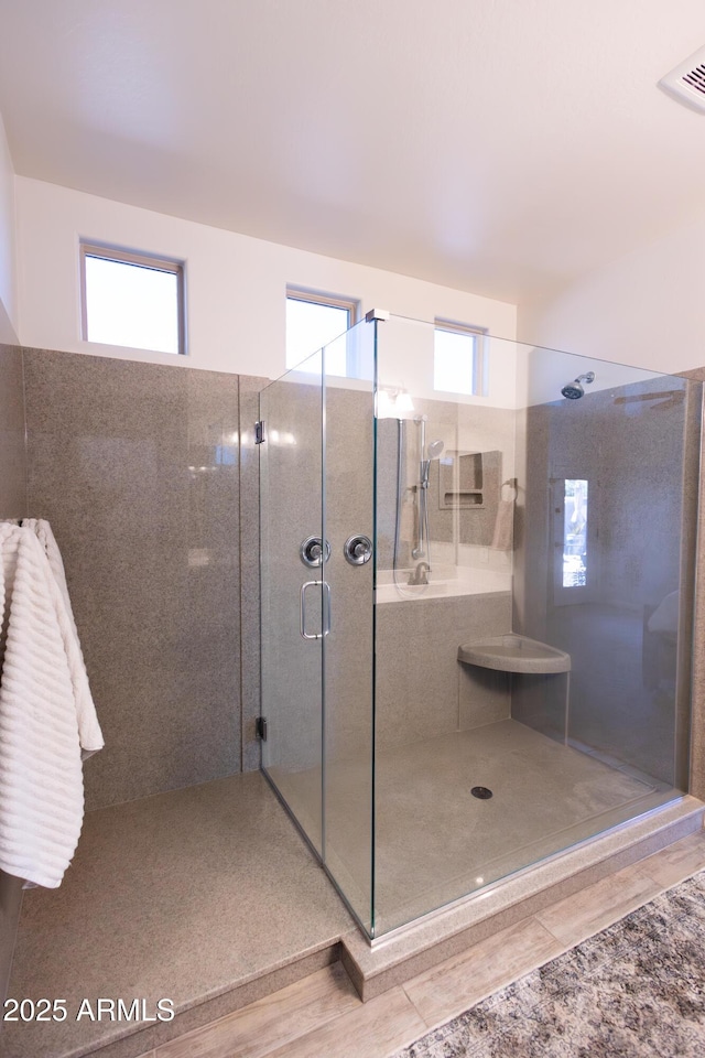 1364 W Spine Tree Ave, Queen Creek, AZ 85140 - full bathroom with plenty of natural light, a shower stall, and tile patterned floors