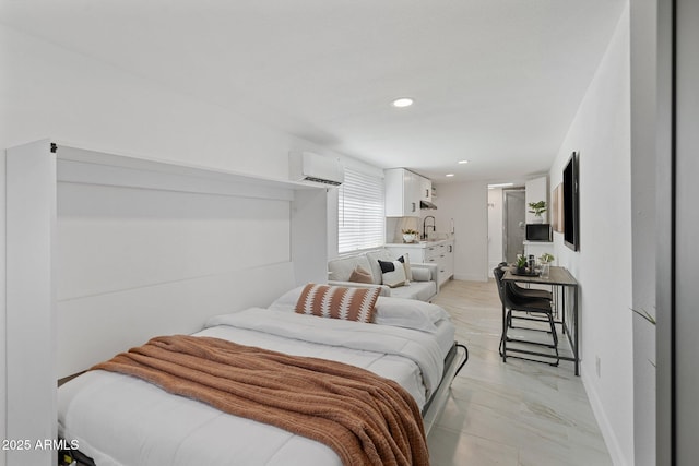 1509 W Kiowa Ave, Mesa, AZ 85202 - bedroom with an AC wall unit and recessed lighting