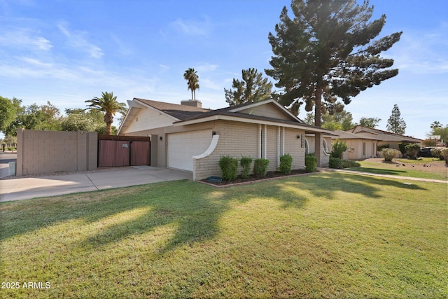 1509 W Kiowa Ave, Mesa, AZ 85202 - view of property exterior with an attached garage, concrete driveway, and a gate