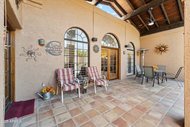 6208 E Paradise Ln, Scottsdale, AZ 85254 - view of patio / terrace with french doors