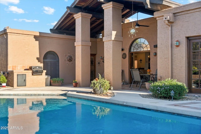 6208 E Paradise Ln, Scottsdale, AZ 85254 - outdoor pool featuring a patio area, grilling area, and area for grilling