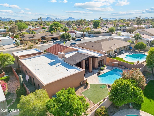6208 E Paradise Ln, Scottsdale, AZ 85254 - bird's eye view featuring a mountain view and a residential view