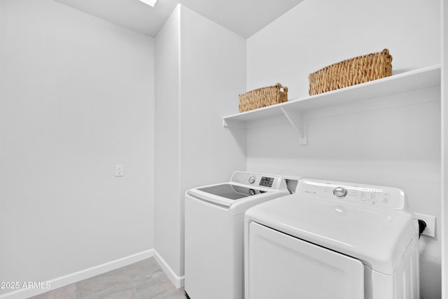 28435 N 249th Ln, Wittmann, AZ 85361 - washroom featuring washer and clothes dryer and baseboards