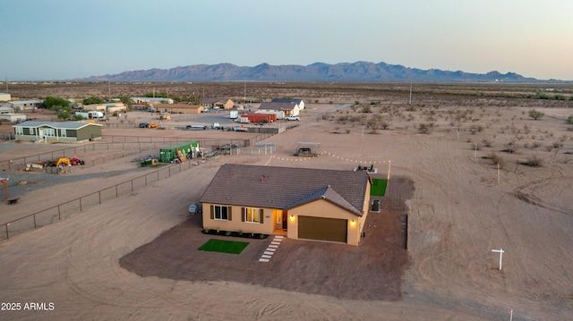 28435 N 249th Ln, Wittmann, AZ 85361 - aerial view of sparsely populated area with a mountain backdrop and a desert landscape