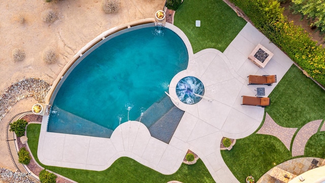 4328 N Pinnacle Ridge Cir, Mesa, AZ 85207 - drone / aerial view of a pool