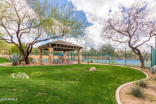 4328 N Pinnacle Ridge Cir, Mesa, AZ 85207 - view of community featuring a tennis court and a gazebo