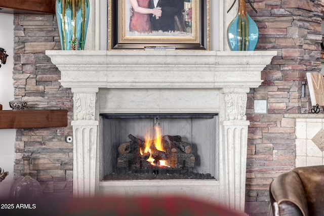 4328 N Pinnacle Ridge Cir, Mesa, AZ 85207 - detailed view of a warm lit fireplace