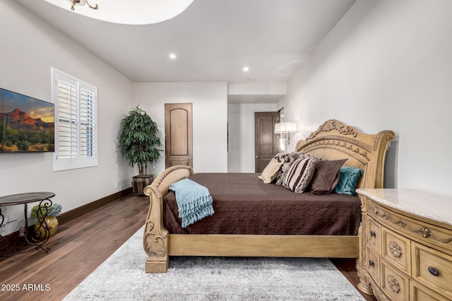4328 N Pinnacle Ridge Cir, Mesa, AZ 85207 - bedroom featuring dark wood-type flooring, recessed lighting, and baseboards