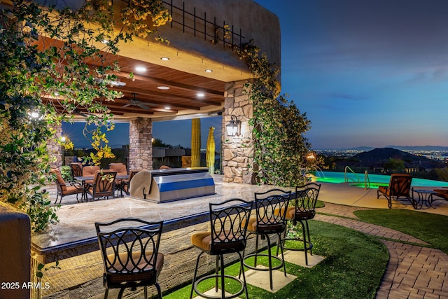 4328 N Pinnacle Ridge Cir, Mesa, AZ 85207 - view of patio featuring a ceiling fan
