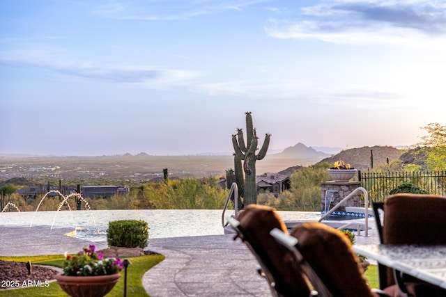 4328 N Pinnacle Ridge Cir, Mesa, AZ 85207 - view of patio / terrace featuring a mountain view