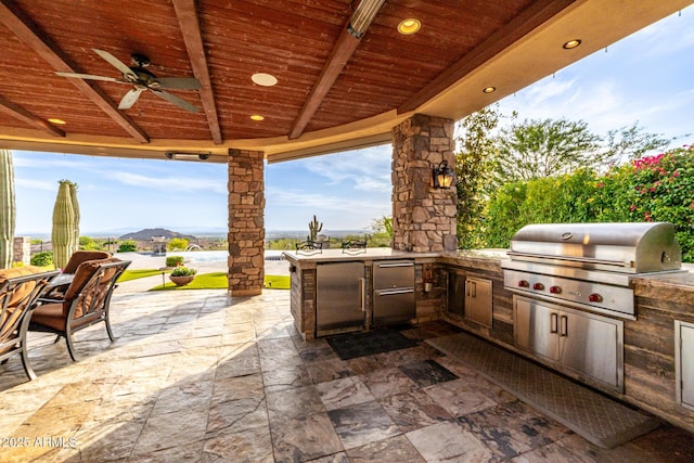 4328 N Pinnacle Ridge Cir, Mesa, AZ 85207 - view of patio featuring a ceiling fan