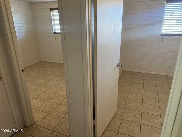 bathroom with tile patterned flooring