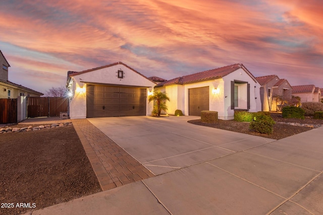 view of front of home featuring a garage