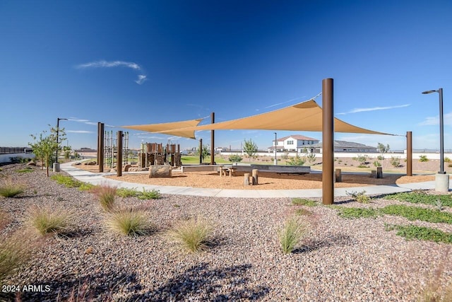 view of jungle gym