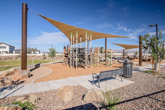 view of community jungle gym